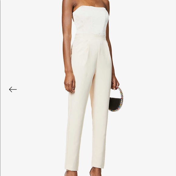 Gorgeous lavish Alice Strapless tailored crepe jumpsuit - Picture 2 of 6